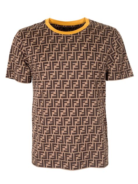 fendi logo print t shirt